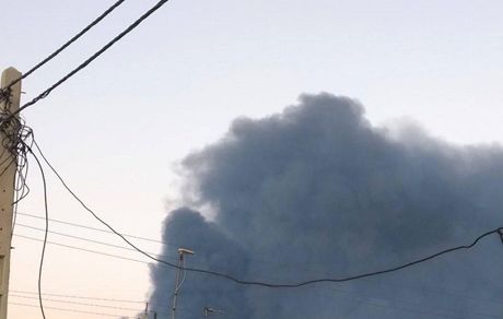 آتش سوزی در شهرک صنعتی آبادان