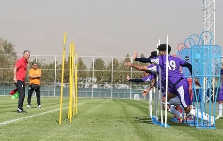 اردوی مشترک تیم ملی با بازیکنان منتخب جوانان زیرنظر کارلوس کی‌روش برگزار شد