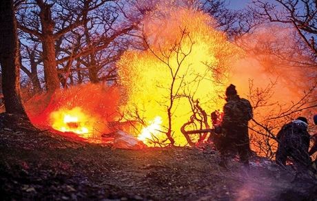 نابودی ۱۰ هکتار از اراضی جنگلی چالوس در آتش سوزی اخیر