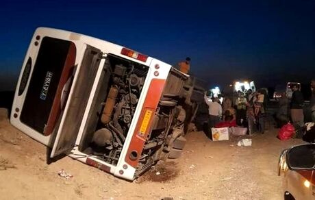 حادثه اتوبوسی با ۲۵ مصدوم در قم