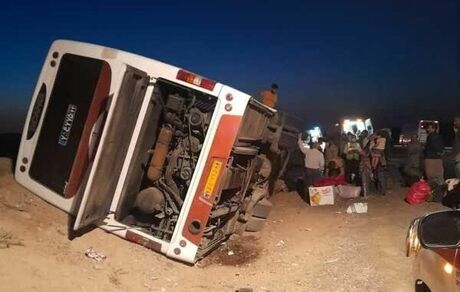 حادثه اتوبوسی با ۲۵ مصدوم در قم