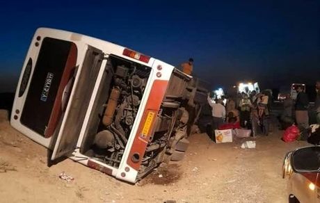 حادثه اتوبوسی با ۲۵ مصدوم در قم