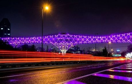 پل طبیعت بنفش می‌شود