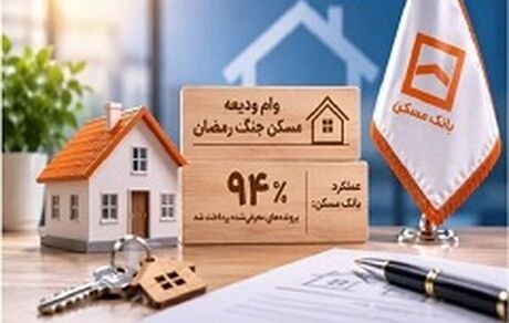 عملکرد ۹۴ درصدی بانک مسکن در پرداخت وام ودیعه مسکن جنگ رمضان