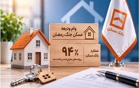 عملکرد ۹۴ درصدی بانک مسکن در پرداخت وام ودیعه مسکن جنگ رمضان