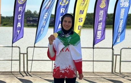 بانوی قایقران کشورمان باز هم در آسیا طلا گرفت