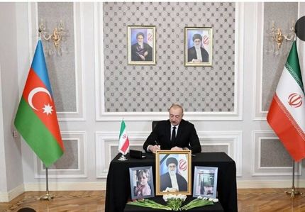 الهام علی‌اف در سفارت ایران حضور یافت و همدردی کرد