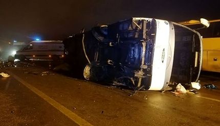 جان باختن ۶ دانش آموز در کرمان در اثر واژگونی اتوبوس