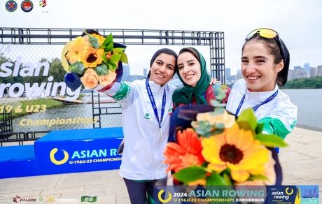 نقره تیم دو نفره قایقرانی کشورمان در مسابقات روئینگ قهرمانی زیر ۲۳ سال و جوانان آسیا-چین