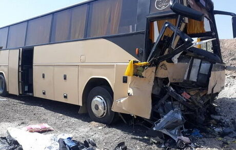 انحراف یک اتوبوس در جاده دامغان سمنان ۸ مصدوم داشت