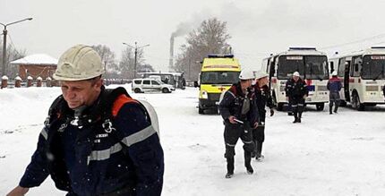 محبوس شدن ۴۸ معدنچی روس بدلیل آتش سوزی