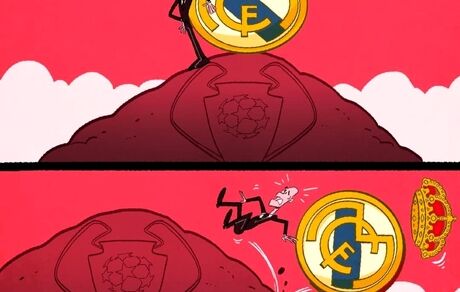 کارتون| افتادن زین‌الدین زیدان از قلّه