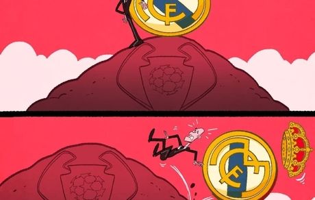 کارتون| افتادن زین‌الدین زیدان از قلّه