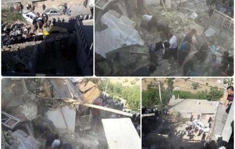 در پی انفجار در یک ساختمان شهر پاوه، گاز و برق شهر قطع شد