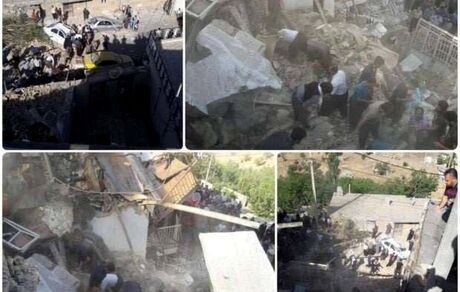 در پی انفجار در یک ساختمان شهر پاوه، گاز و برق شهر قطع شد