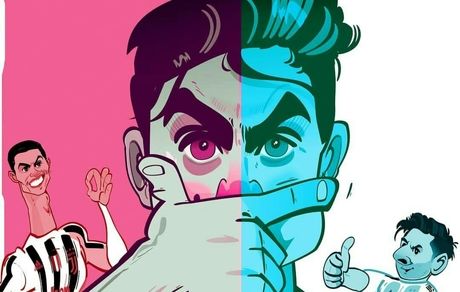 کارتون| تنها بازیکن مورد علاقه رونالدو و مسی