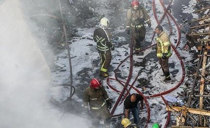 جان باختن ۴ تن در حادثه آتش سوزی کارگاه مبل سازی