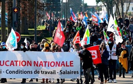 اعتصاب معلمان فرانسوی بدلیل محدودیت‌های کرونایی