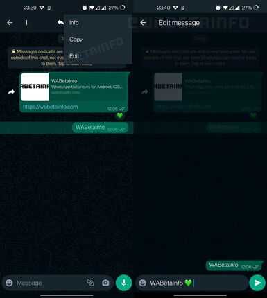 واتس‌اپ بالاخره امکان ویرایش پیام‌ها را اضافه می‌کند