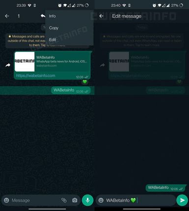 واتس‌اپ بالاخره امکان ویرایش پیام‌ها را اضافه می‌کند