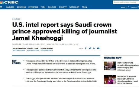 دولت آمریکا گزارش قتل خاشقچی را منتشر کرد : نقش بن سلمان تاییدشد
