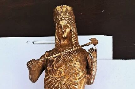  کشف و ضبط یک مجسمه تاریخی شبه طلا در شهرستان مراغه