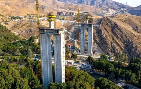 بلندترین پل خاورمیانه بر روی رودخانه کرج در حال احداث است