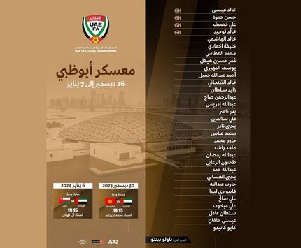 امارات تیم خود را برای جام ملت‌های آسیا ۲۰۲۳ اعلام کرد