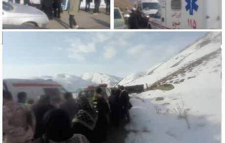جراحت سطحی ۲۱ دانش آموز در پی حادثه رانندگی برای سرویس مدرسه‌ای در روستاهای خوی