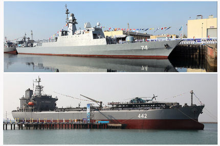 اضافه شدن پایگاه شناوری «کردستان» و ناوشکن «سهند» به نیروی دریایی ارتش