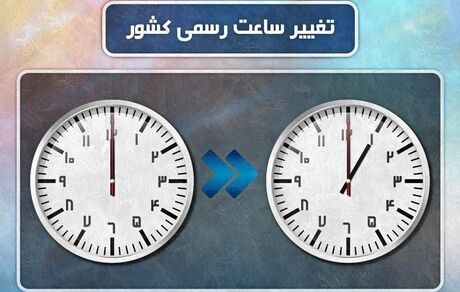 ساعت رسمی کشور یک ساعت به جلو کشیده شد