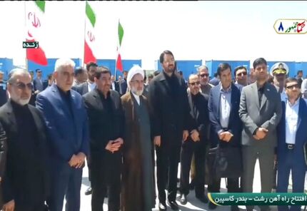 افتتاح راه آهن رشت کاسپین با حضور سرپرست ریاست جمهوری