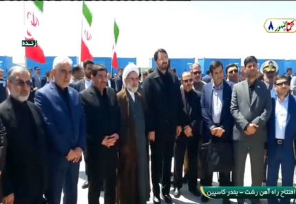 افتتاح راه آهن رشت کاسپین با حضور سرپرست ریاست جمهوری