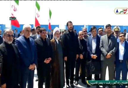 افتتاح راه آهن رشت کاسپین با حضور سرپرست ریاست جمهوری