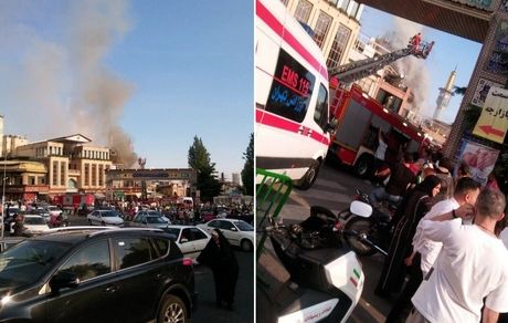 آتش سوزی دوباره این بار در بخشی از بازار تجریش