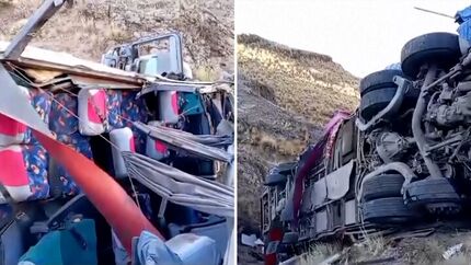 ده‌ها کشته و مصدوم در حادثه سقوط یک اتوبوس به دره در پرو