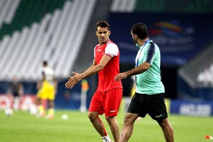 مهاجم محروم پرسپولیس انفرادی تمرین کرد