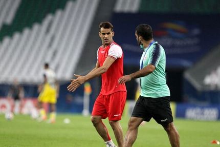 مهاجم محروم پرسپولیس انفرادی تمرین کرد