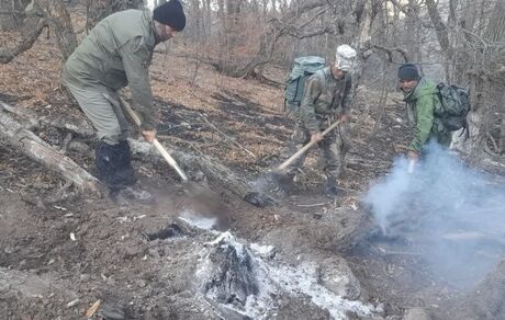 مهار آتش سوزی پارک ملی گلستان