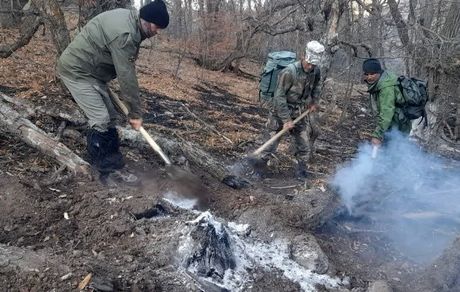 مهار آتش سوزی پارک ملی گلستان