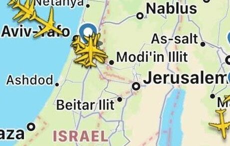 آسمان اسرائیل خالی از پرواز / عکس