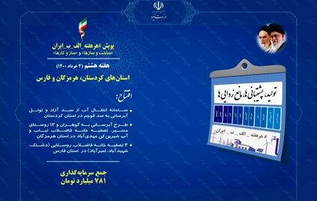 افتتاح ۷ پروژه صنعت آب با سرمایه‌گذاری ۷۸۱ میلیارد تومان