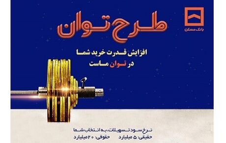تسهیلات بانک مسکن به “توان” رسید / پرداخت تسهیلات تا ۶ برابر متوسط موجودی سالانه