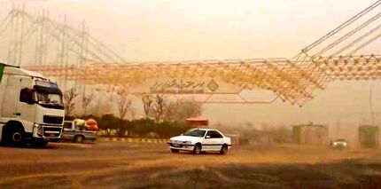 انسداد جاده مشهد - سرخس بدلیل طوفان شن