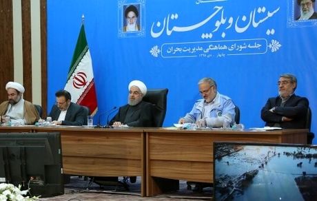 روحانی: نداشتن تلفات جانی در سیل جای افتخار دارد