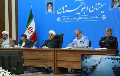 روحانی: نداشتن تلفات جانی در سیل جای افتخار دارد
