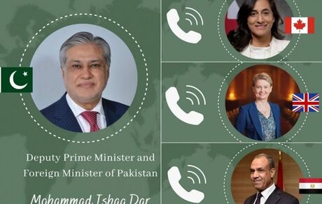 رایزنی وزیر خارجه پاکستان درخصوص تحولات منطقه با همتایان کانادایی، بریتانیایی و مصری