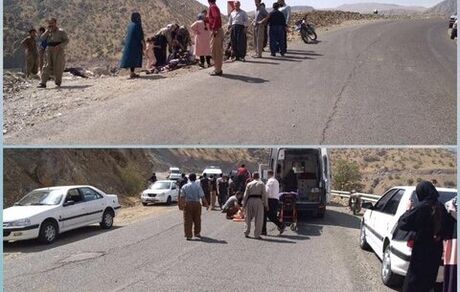 واژگونی مینی بوس در کردستان با ۲۸ کشته و مصدوم/ اعزام بالگرد به منطقه