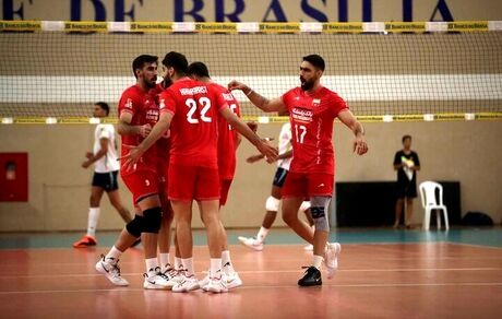 باخت نزدیک تیم ملی والیبال مقابل برزیل در دیداری دوستانه