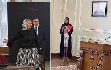 تغییر لباس مقام روسی در دو سفر به تهران